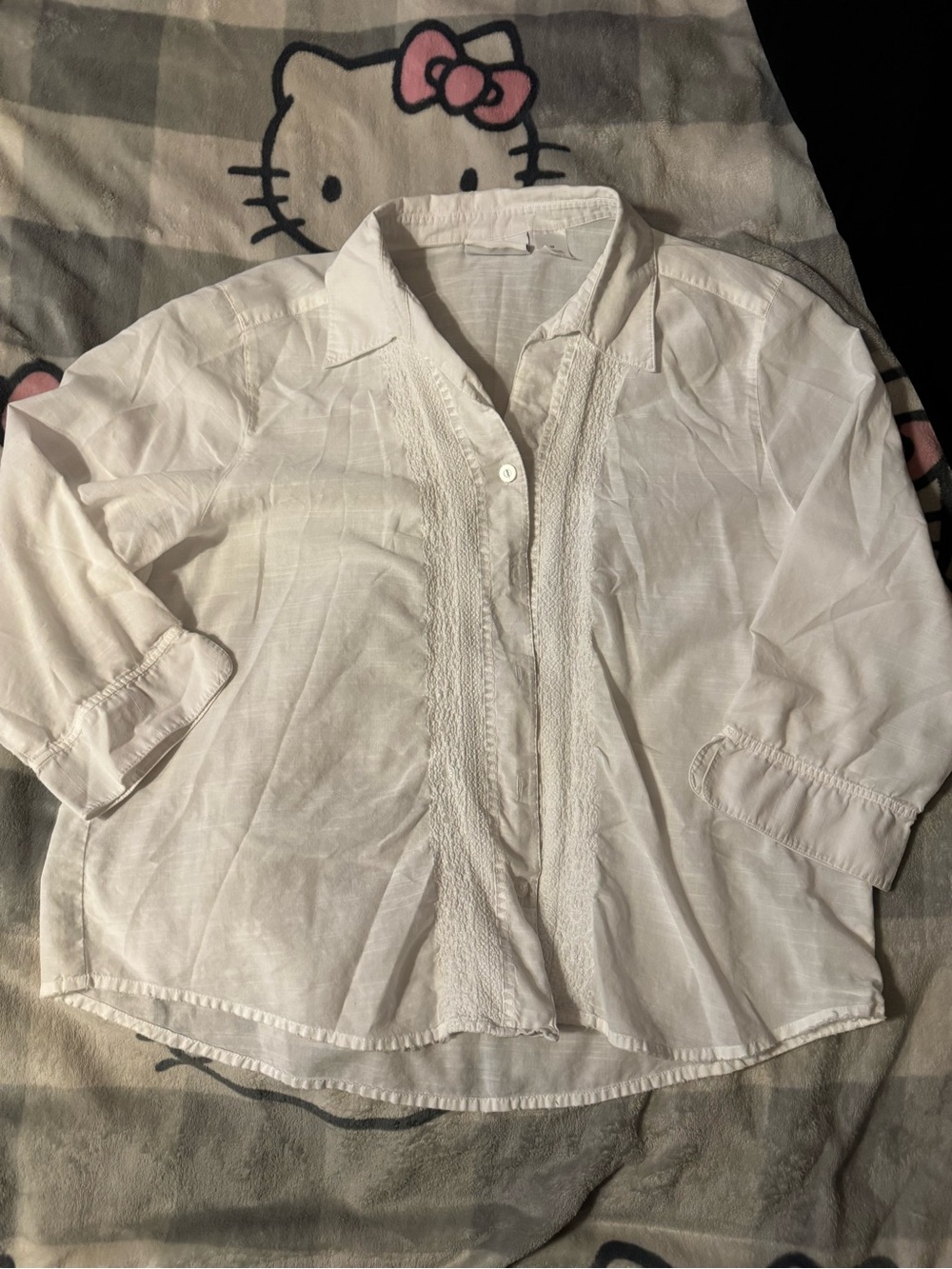 Alfred Dunner White Button-Front Women's Blouse